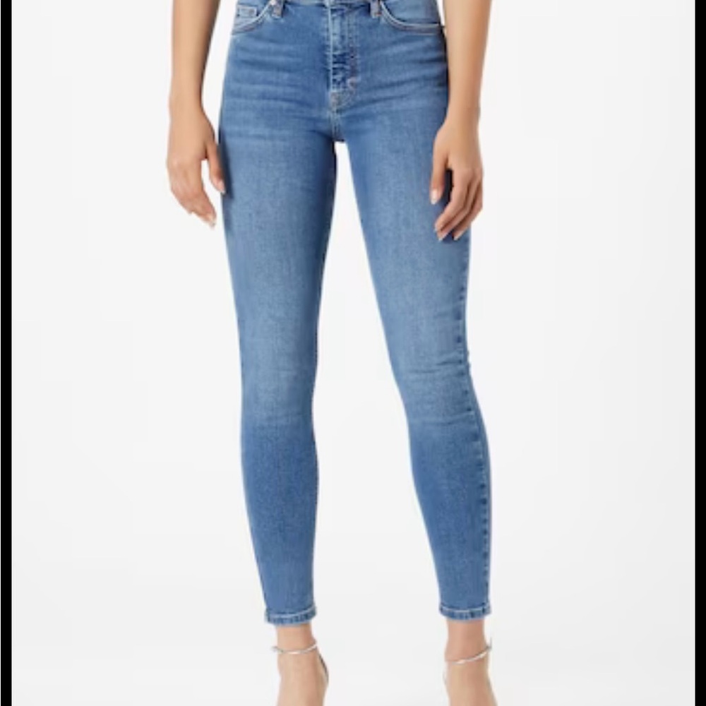 Topshop Jamie High Rise Skinny Blue Women's Jeans